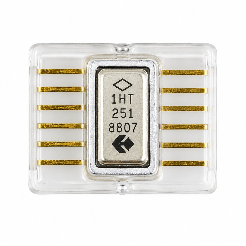 1НТ251 (1HT251) Vintage Soviet NPN Transistor Array IC - Gold-Plated 14-Pin Flatpack